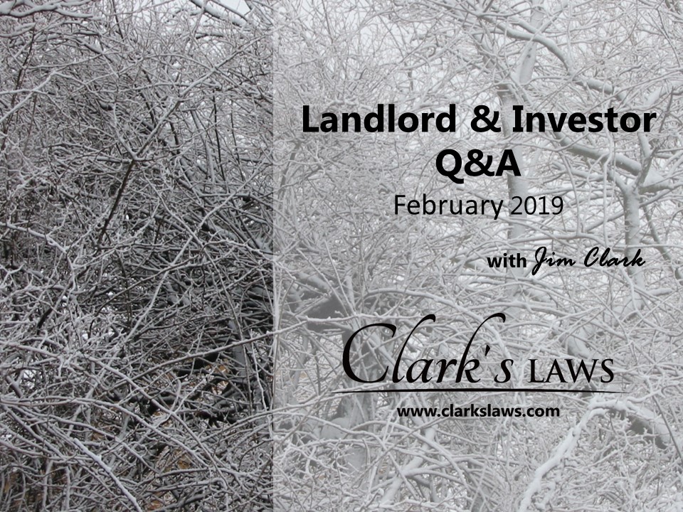 Clarks Laws Q&A February 19