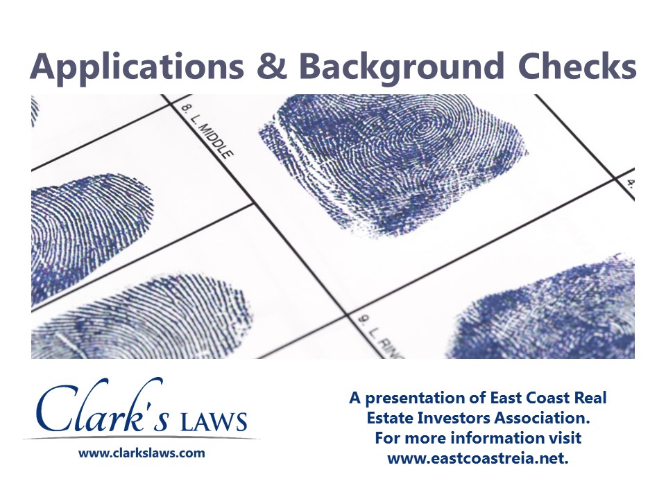 applications and background checks typed over blue and white fingerprints